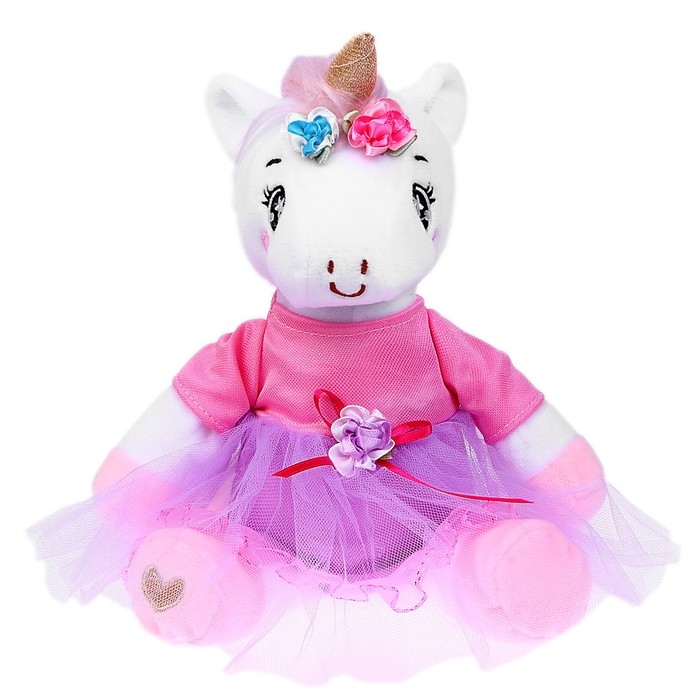 Мягкая игрушка «Единорожка», в платье, 21 см Мягкая игрушка «Единорожка», в платье, 21 см