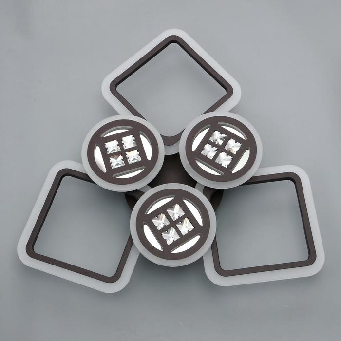 Люстра с ПДУ 1157/6CF LED 144Вт 3000-6000К диммер кофе 73х73х10 см BayerLux