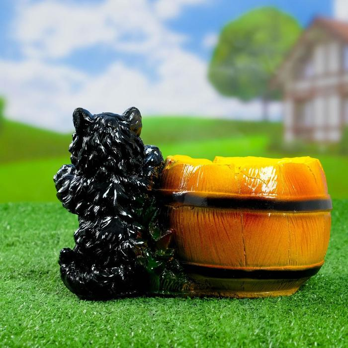 Фигурное кашпо  Фигурное кашпо "Котенок с бочкой" 23х14х15см