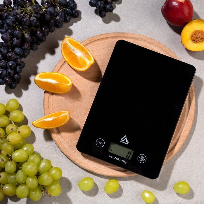 Весы кухонные Luazon LVK-702, электронные, до 7 кг, чёрные Весы кухонные Luazon LVK-702, электронные, до 7 кг, чёрные