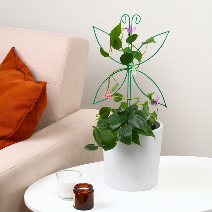 Шпалера, 44 × 24 × 0.3 см, металл, зелёная, «Мотылёк» Шпалера, 44 × 24 × 0.3 см, металл, зелёная, «Мотылёк»