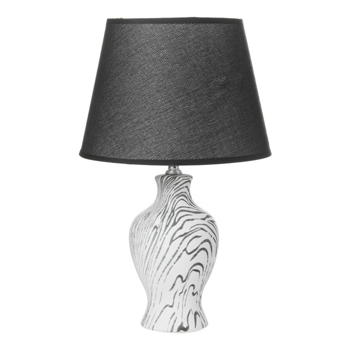 Настольная лампа Настольная лампа "Власта" E14 40Вт белый-черный 23х23х36 см RISALUX