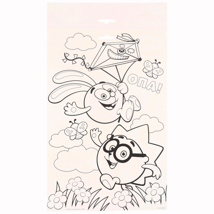 Игра развивающая на липучках Игра развивающая на липучках "Изучаем цвета", Смешарики