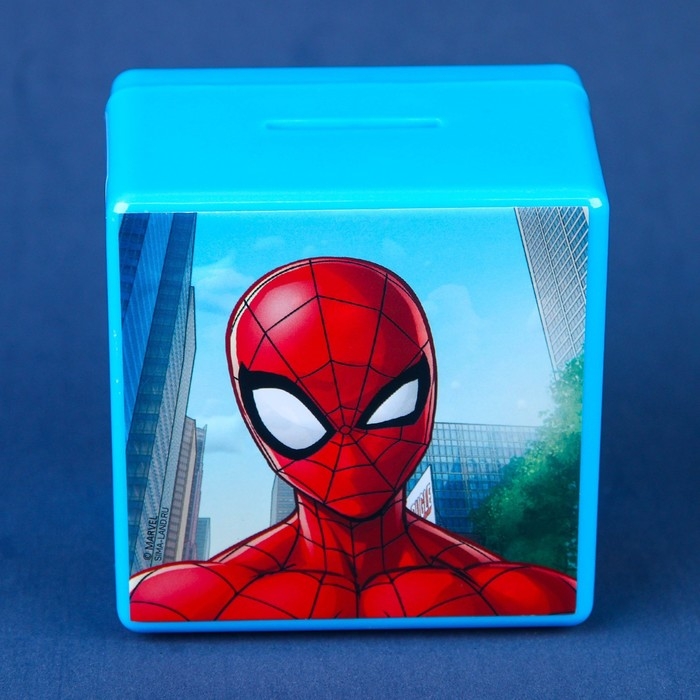 Копилка сейф, 8,8 см х 7,5 см х 8,8 см Копилка сейф, 8,8 см х 7,5 см х 8,8 см "Спайдер-мен", Человек-паук