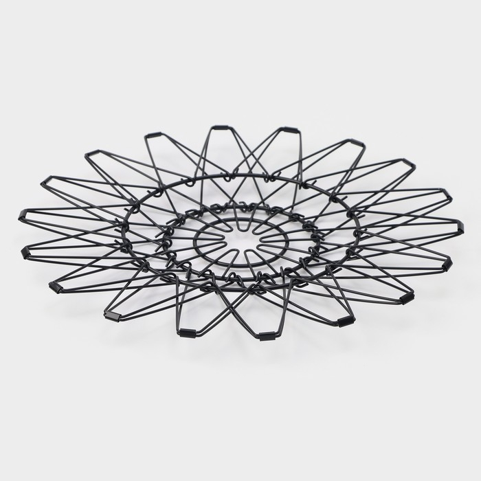 Фруктовница Доляна раскладная, 29×29×4,5 см, цвет чёрный Фруктовница Доляна раскладная, 29×29×4,5 см, цвет чёрный