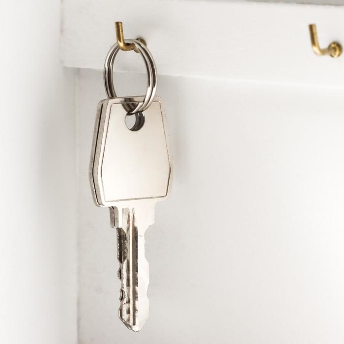 Ключница дерево 2 крючка Ключница дерево 2 крючка "Три розы - Sweet home" 20,5х6х15 см