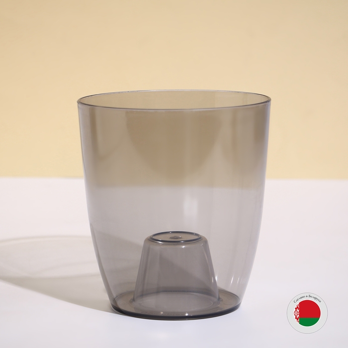 Горшок для орхидей, 2 л, 14,8 × 16,2 см, круглый, пластик, прозрачно-серый Горшок для орхидей, 2 л, 14,8 × 16,2 см, круглый, пластик, прозрачно-серый