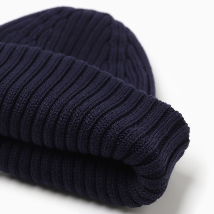 Шапочка детская, цвет тёмно-синий, р-р 54-56 (7 лет) Шапочка детская, цвет тёмно-синий, р-р 54-56 (7 лет)