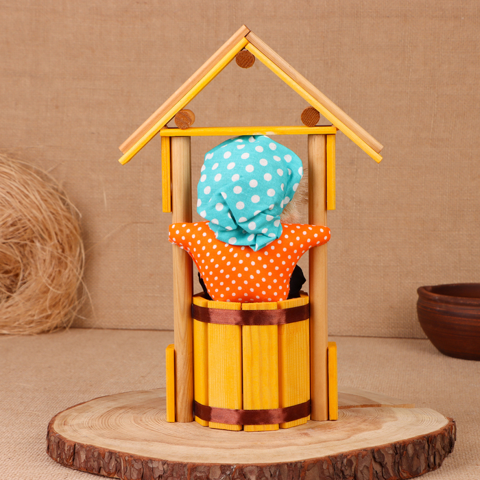 Оберег - домовой Оберег - домовой "Домовой на бочке, в домике", h = 30 см, микс