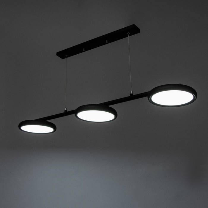 Люстра Люстра "Нильсин" 3хLED 72Вт 3000-6000К черный 100х20х100 см