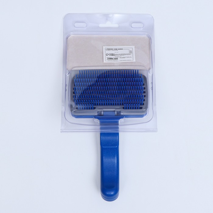 Пуходёрка пластиковая с самоочисткой большая, 12 х 20 см, синяя Пуходёрка пластиковая с самоочисткой большая, 12 х 20 см, синяя