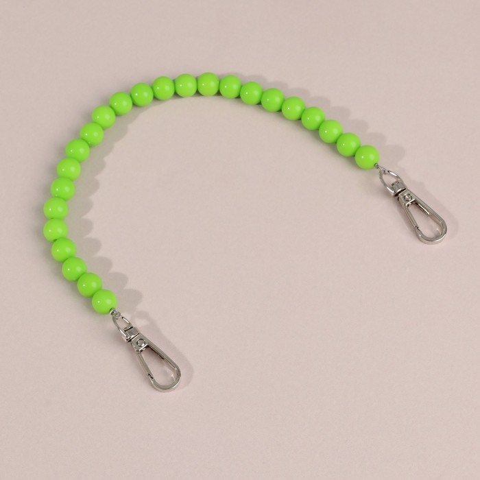 Ручка для сумки, бусы, d = 10 мм, 30 см, цвет зелёный Ручка для сумки, бусы, d = 10 мм, 30 см, цвет зелёный