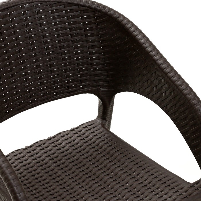 Набор садовой мебели Набор садовой мебели "RATTAN Ola Dom": стол круглый диаметр 70 см + 2 кресла, коричневый