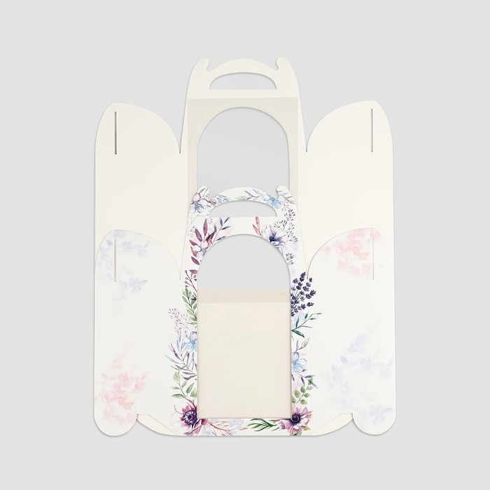 Коробка под маленький торт, кондитерская упаковка, «Венок», 15 х 15 х 18 см Коробка под маленький торт, кондитерская упаковка, «Венок», 15 х 15 х 18 см