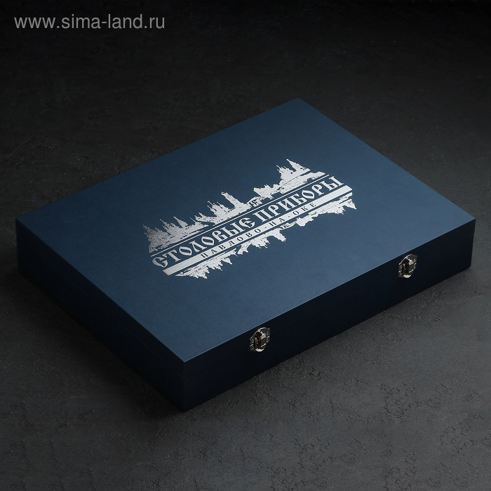 Набор столовых приборов «Тройка», 52 предмета, художественная роспись, декоративная коробка Набор столовых приборов «Тройка», 52 предмета, художественная роспись, декоративная коробка