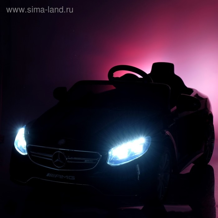Электромобиль MERCEDES-BENZ S63 AMG, EVA колёса, кожаное сидение, цвет чёрный Электромобиль MERCEDES-BENZ S63 AMG, EVA колёса, кожаное сидение, цвет чёрный
