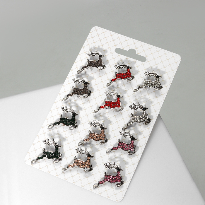 Брошь «Олень» в стойке, цвет МИКС Брошь «Олень» в стойке, цвет МИКС