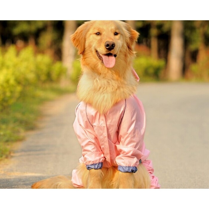 Комбинезон для собак, дюспо, размер L, розовый Комбинезон для собак, дюспо, размер L, розовый