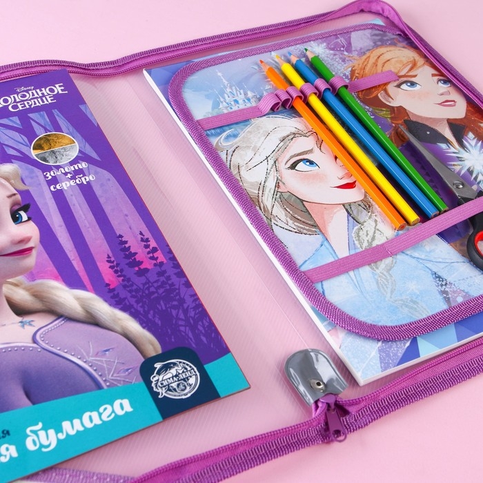 Папка пластиковая А4, на молнии, Холодное сердце Папка пластиковая А4, на молнии, Холодное сердце