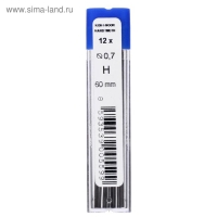 Грифели для механических карандашей 0.7 мм, Koh-I-Noor 4162 H, 12 штук, в футляре