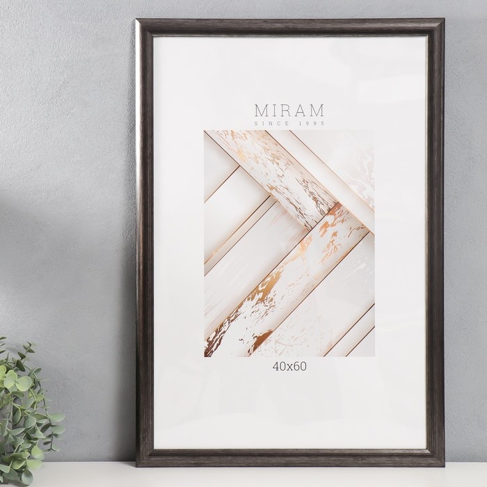 Фоторамка пластик Фоторамка пластик "МИРАМ" 40х60 см, грецкий орех (пластиковый экран)