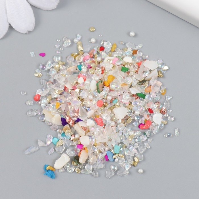 Декор для творчества в баночке Декор для творчества в баночке "Природный камень с перламутром - нежность" 20 гр 5х2,2х2,2 см 9369