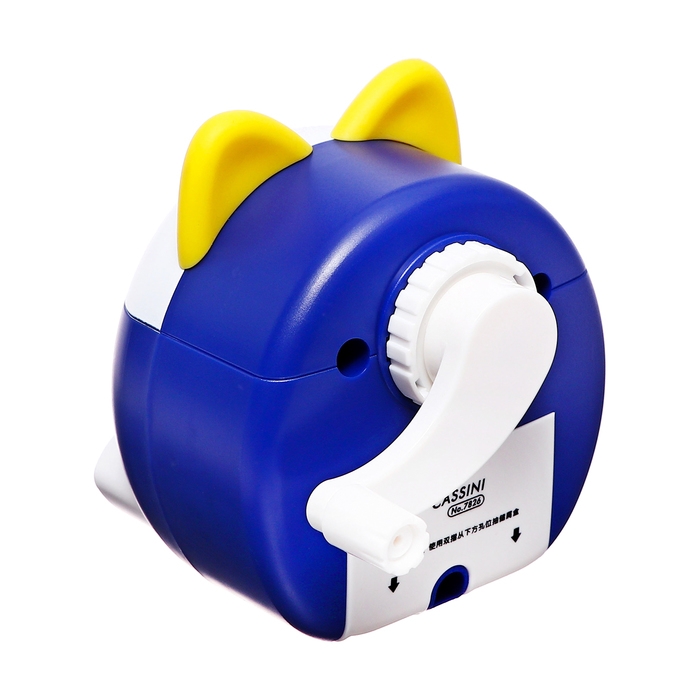 Точилка механическая с контейнером, Ушки фиолетовый/белый