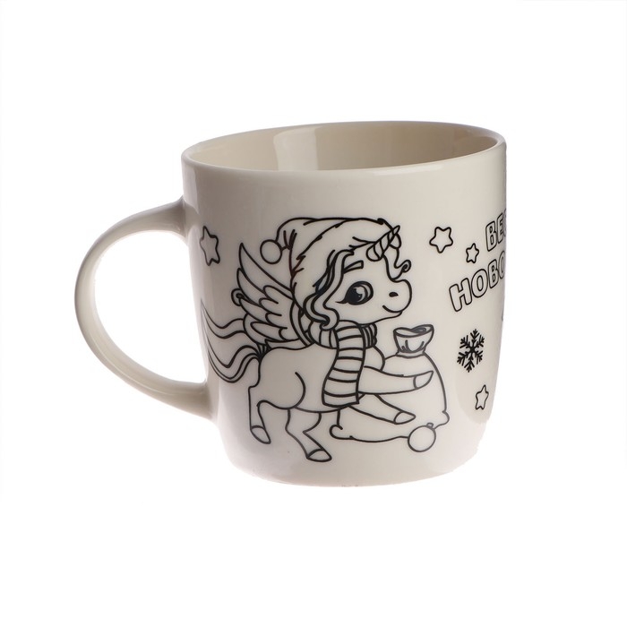 Лунная роспись кружки на новый год «Весёлого Нового года!», 300 мл Лунная роспись кружки на новый год «Весёлого Нового года!», 300 мл
