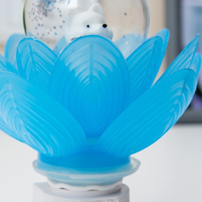 Ночник Ночник "Голубой цветок" LED 8х8х12 см RISALUX