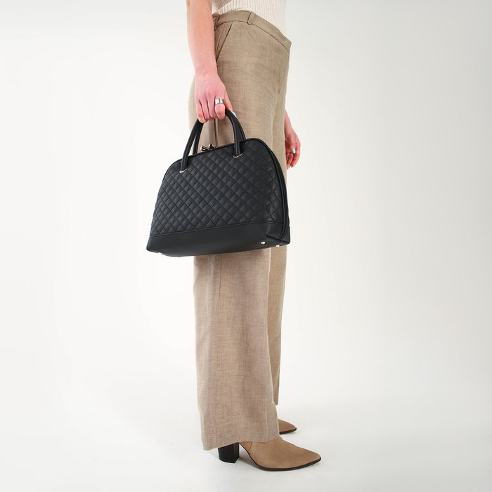 Сумка женская TEXTURA, тоут, средний размер, цвет чёрный