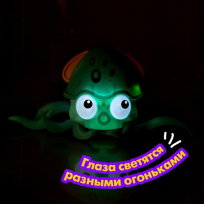Каталка музыкальная «Осьминог», свет, звук, цвет оранжевый Каталка музыкальная «Осьминог», свет, звук, цвет оранжевый