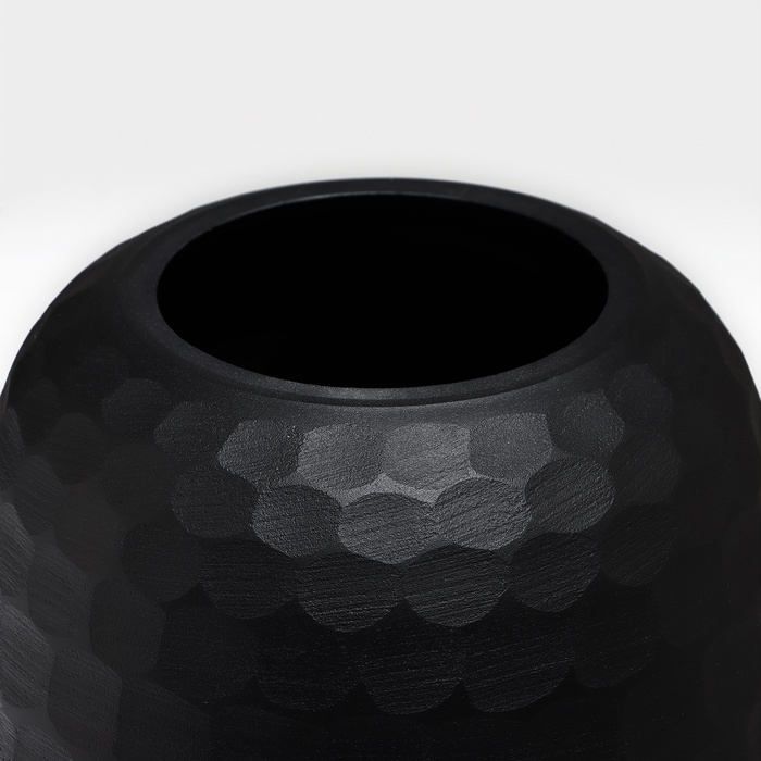 Ваза для цветов «Сара» из черного стекла 22 х 20 х 20 см Ваза для цветов «Сара» из черного стекла 22 х 20 х 20 см