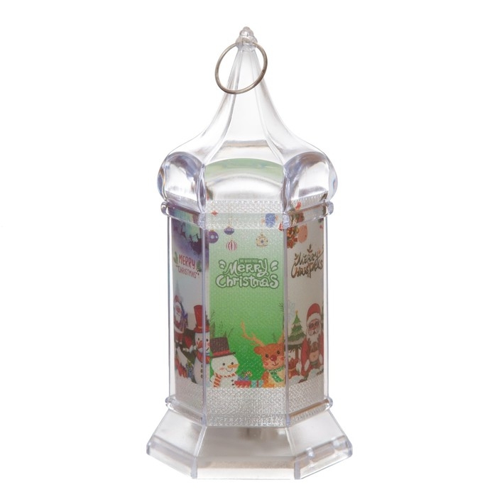 Ночник Ночник "Новый год" LED от батареек 3хLR41 прозрачный 6х6х15 см RISALUX