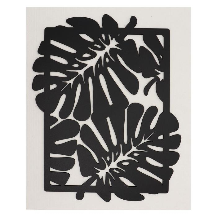 Декоративное панно деревянное Декоративное панно деревянное "Листья монстеры" 39х50(45х55)см