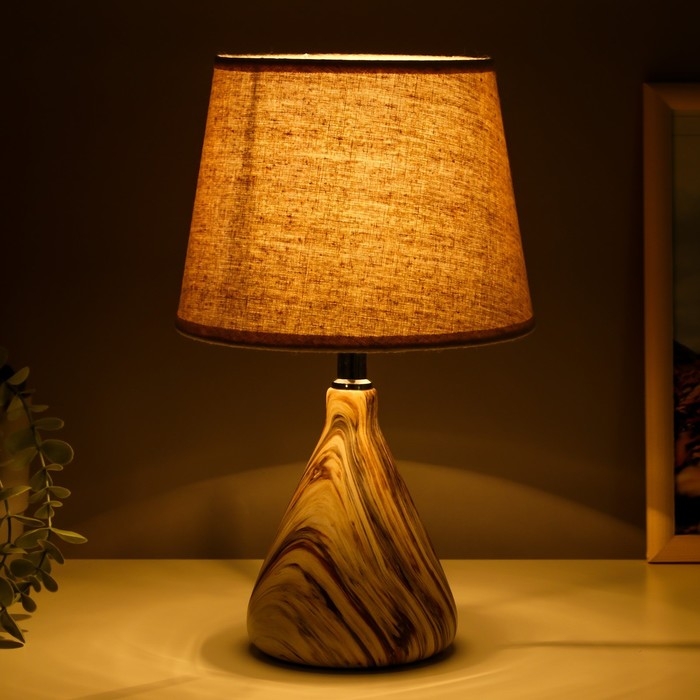 Лампа настольная 16385/1 E14 40Вт бежевый 22х22х37 см RISALUX