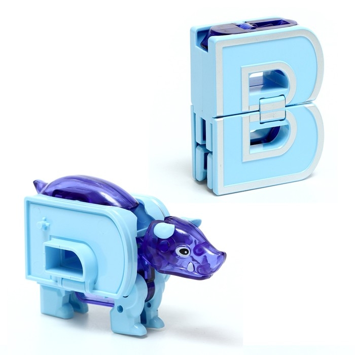Робо-буквы «Звери», набор 6 в 1, трансформируются, собираются в 1 робота
