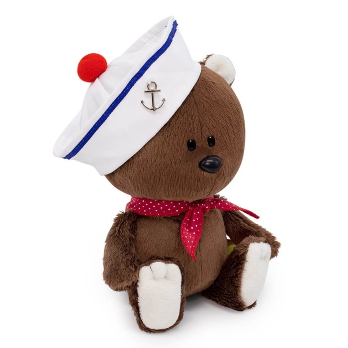 Мягкая игрушка «Медведь Федот», в морском берете с якорем, 15 см Мягкая игрушка «Медведь Федот», в морском берете с якорем, 15 см