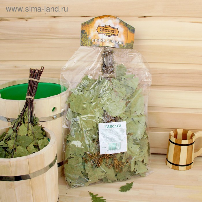 Веник для бани дубовый, 55 см с таволгой Веник для бани дубовый, 55 см с таволгой