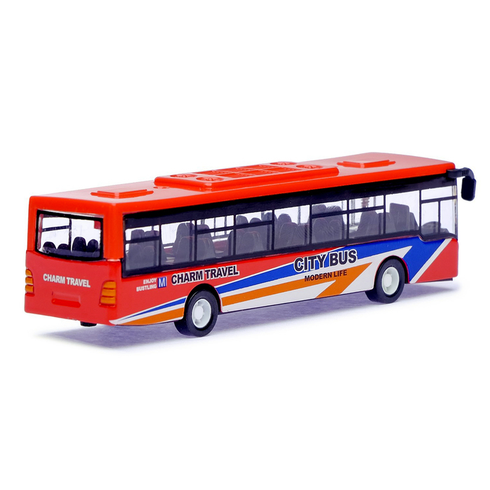 Автобус металлический «Междугородний», инерционный, масштаб 1:43, цвет красный Автобус металлический «Междугородний», инерционный, масштаб 1:43, цвет красный