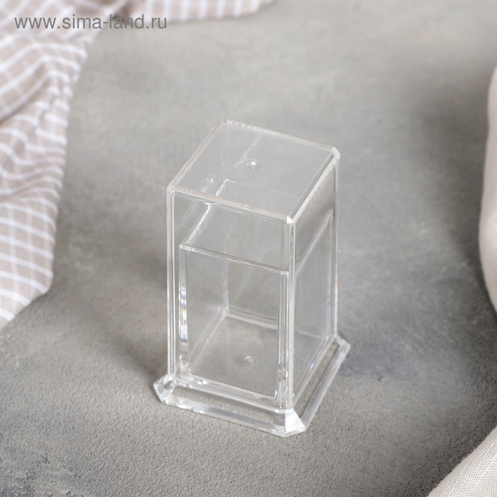 Подставка под зубочистки Доляна, 5×5×7,5 см, прямоугольная Подставка под зубочистки Доляна, 5×5×7,5 см, прямоугольная