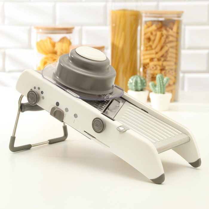 Овощерезка Magistro Stormy, с контролируемым углом нарезания, нержавеющая сталь, 35×15×14 см, цвет белый Овощерезка Magistro Stormy, с контролируемым углом нарезания, нержавеющая сталь, 35×15×14 см, цвет белый