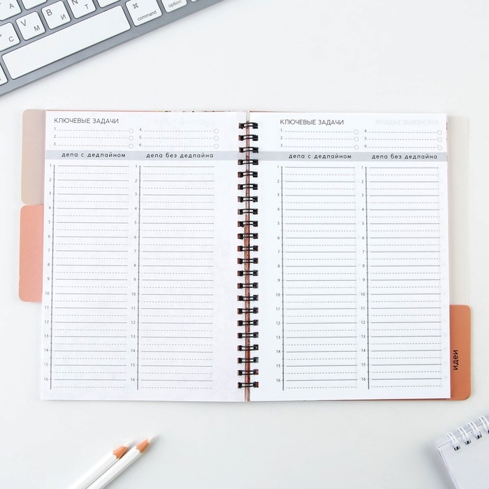 Планинг с разделителями &laquo;365 дней&raquo;, мягкая обложка, формат А5, 50 листов