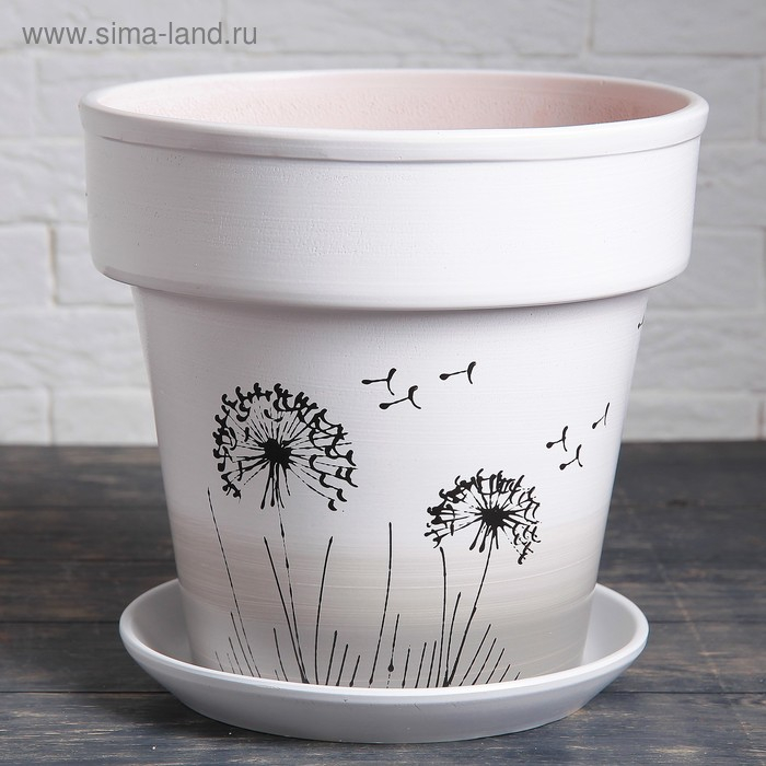 Горшок цветочный Одуванчик 7л с подставкой Горшок цветочный Одуванчик 7л с подставкой