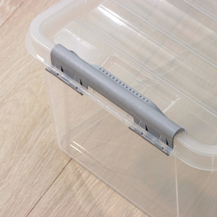 Контейнер для хранения с крышкой, 15 л, 41×29,5×18,3 см, цвет прозрачный Контейнер для хранения с крышкой, 15 л, 41×29,5×18,3 см, цвет прозрачный