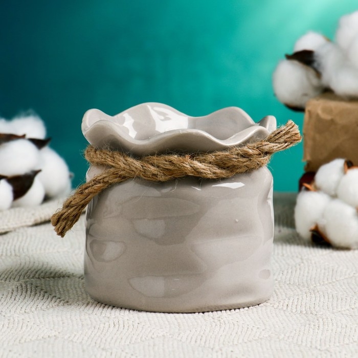 Кашпо  Кашпо "Мешочек" 10х9,5см, серый