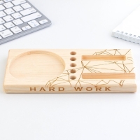 Подставка для телефона «Hard Work», дерево, 21,7 х 20 х 11 см