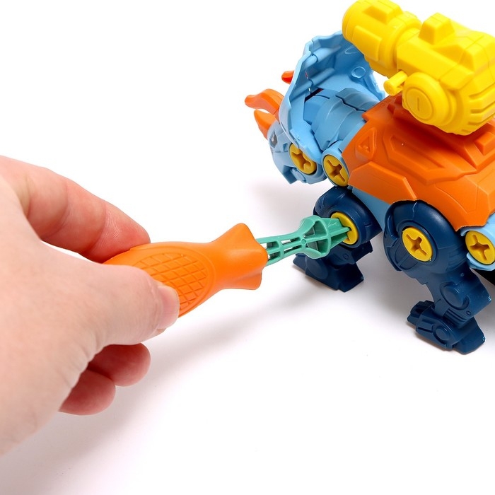 Винтовой конструктор «ДиноМир», трицератопс Винтовой конструктор «ДиноМир», трицератопс