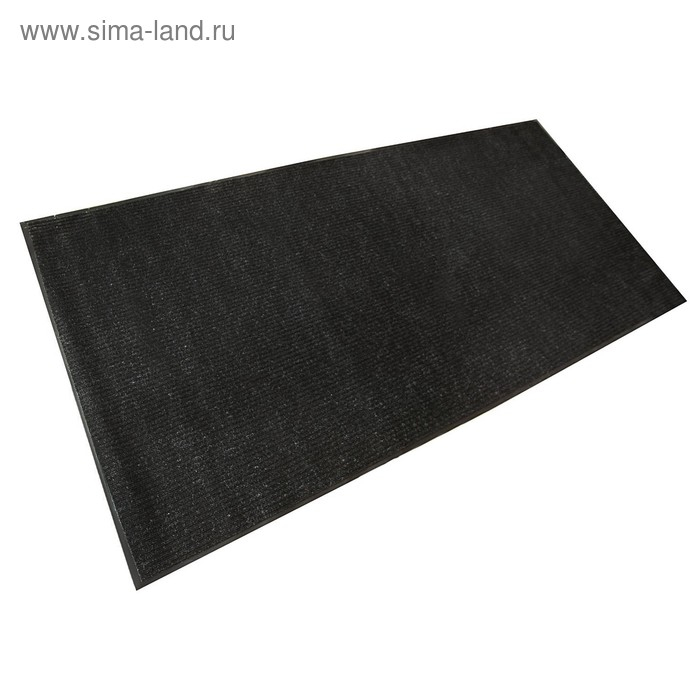 Коврик придверный влаговпитывающий, ребристый, «Стандарт», 120×250 см, цвет чёрный