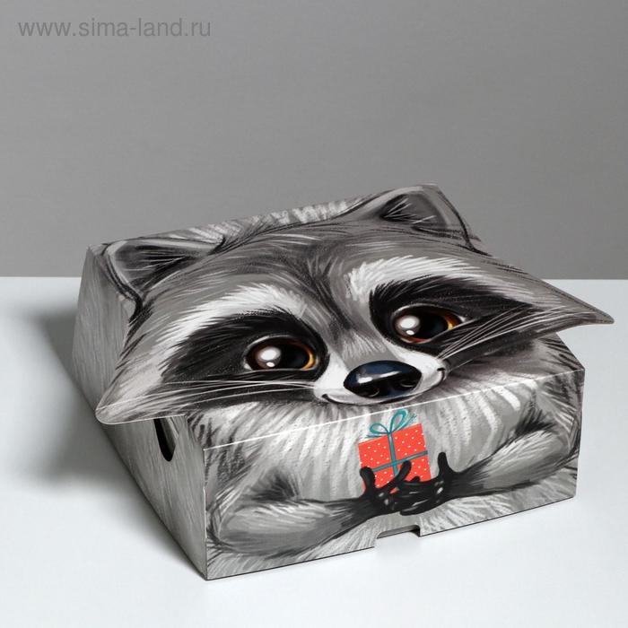 Коробка подарочная складная, упаковка, «Енотик», 25 х 25 х 10 см Коробка подарочная складная, упаковка, «Енотик», 25 х 25 х 10 см