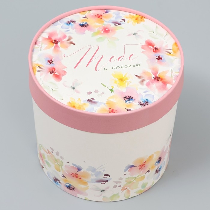 Набор шляпных коробок 2 в 1, упаковка подарочная, «Акварельные цветы», 13 х 13 см, 16 х 16 см Набор шляпных коробок 2 в 1, упаковка подарочная, «Акварельные цветы», 13 х 13 см, 16 х 16 см